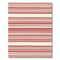 Crimson White Horizontal Lines Rug
