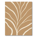Tan Abstract Organic Branch Rug