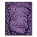 Mystic Purple Gnarled Woodland Bird Rug