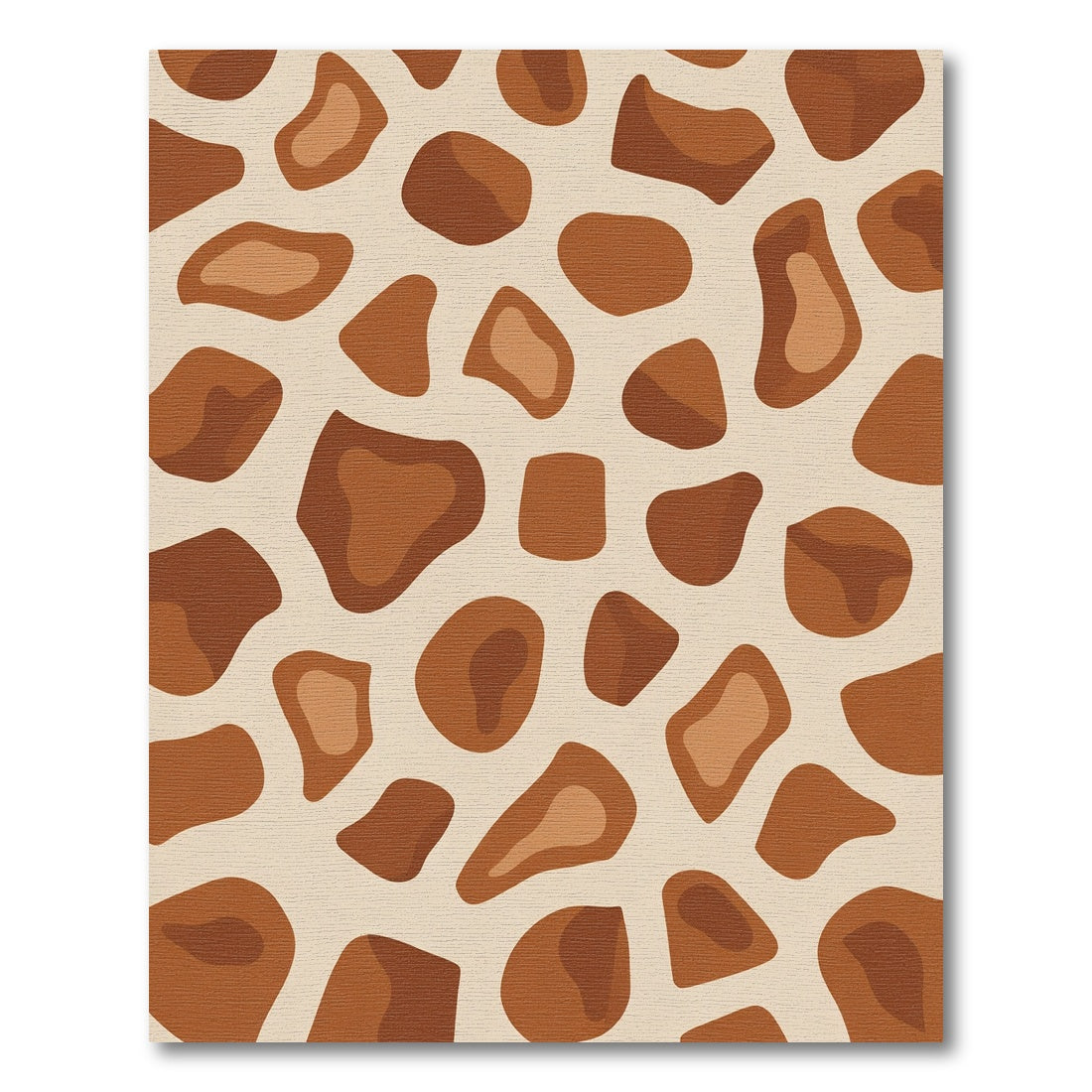 Warm Brown Giraffe Spot Rug