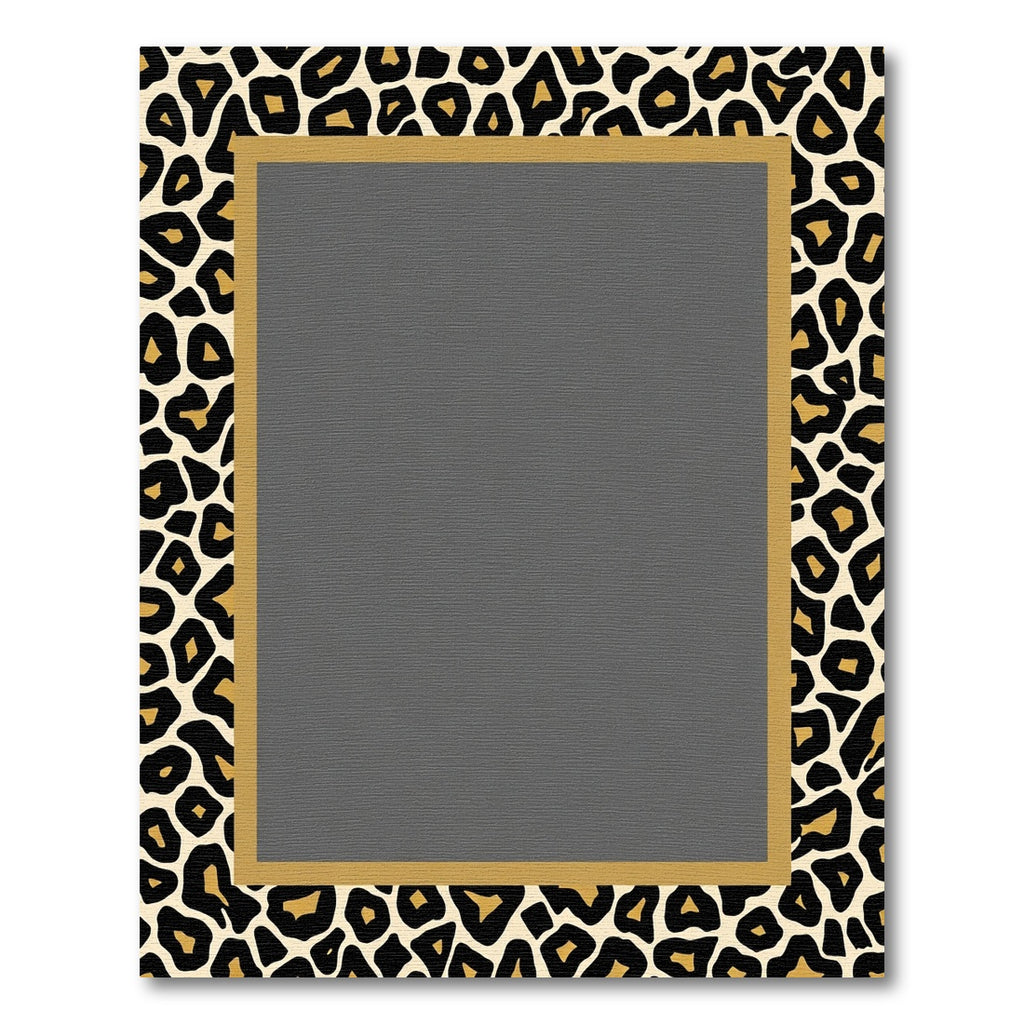 Bold Leopard Print Border Rug