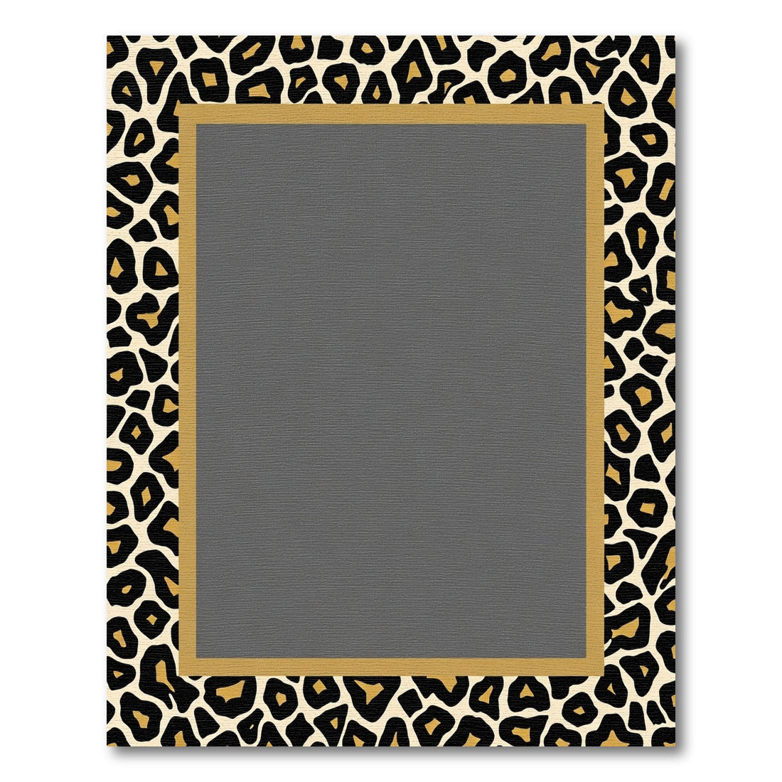 Bold Leopard Print Border Rug