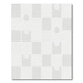 Modern White Geometric Square Oval Rug