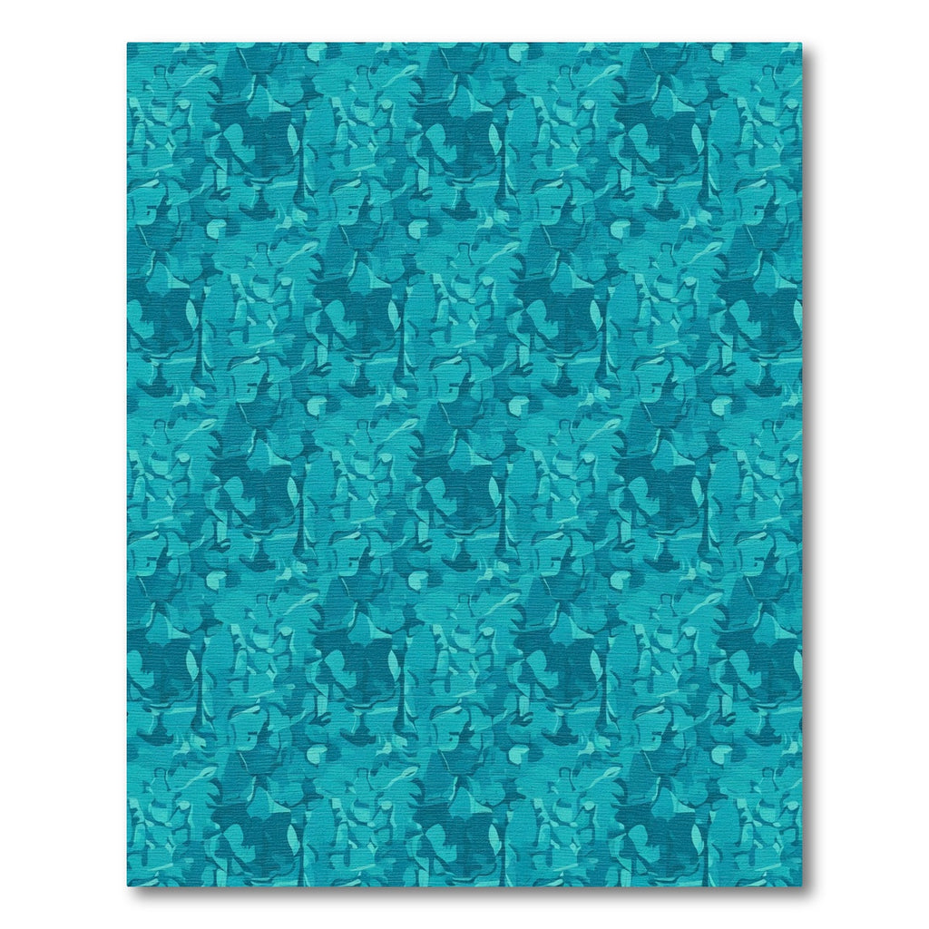 Aqua Abstract Organic Flow Rug