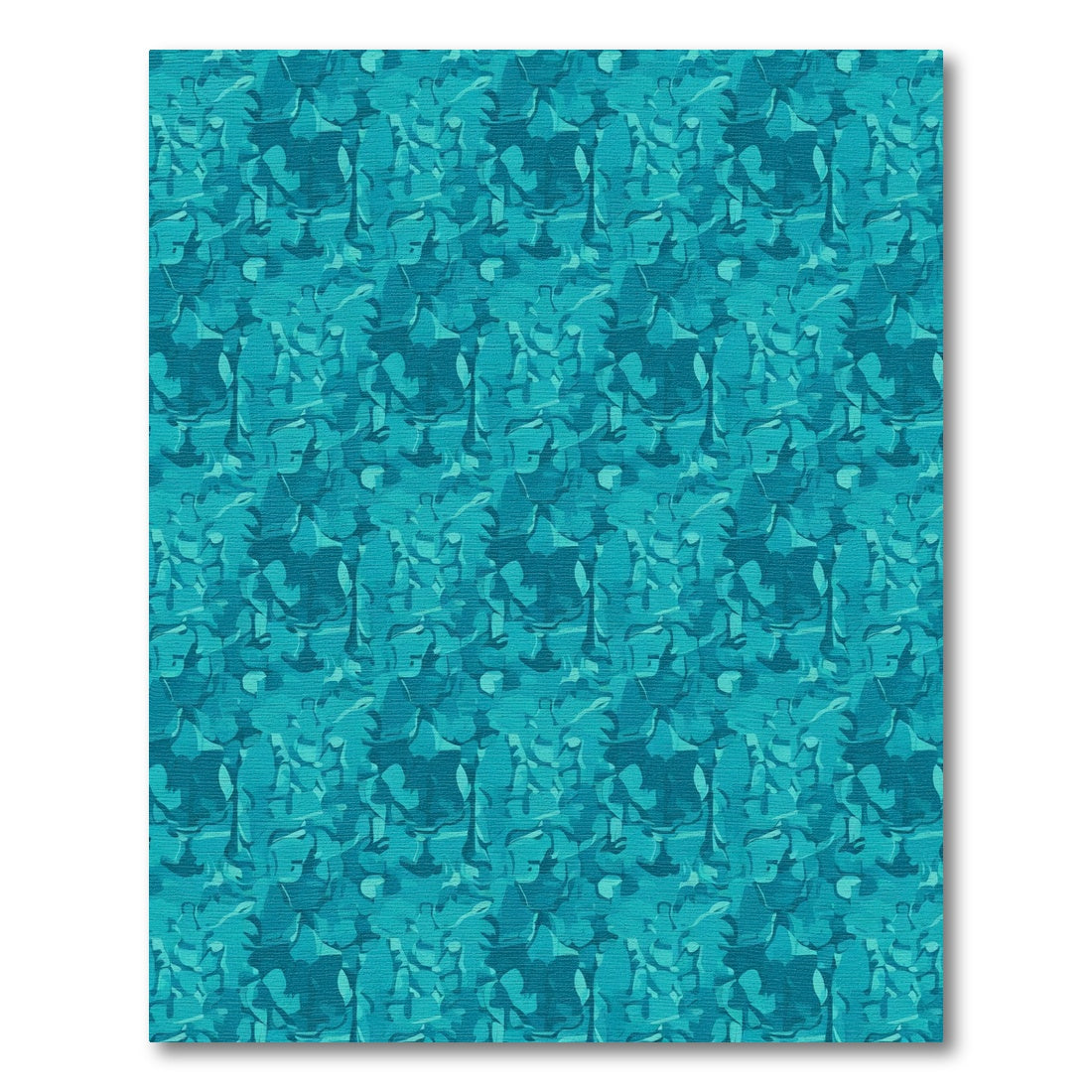 Aqua Abstract Organic Flow Rug