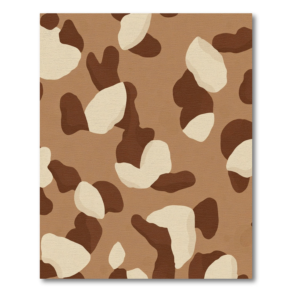 Brown Beige Abstract Camo Rug
