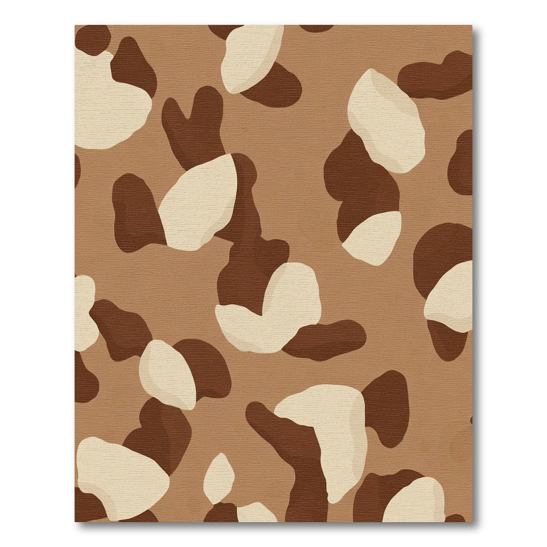 Brown Beige Abstract Camo Rug
