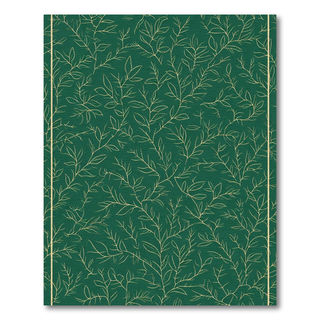 Emerald Green Botanical Vine Rug