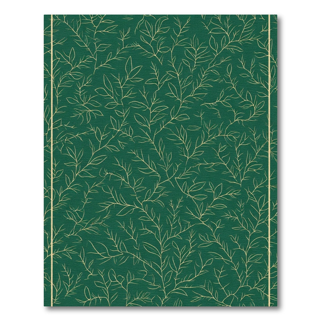 Emerald Green Botanical Vine Rug