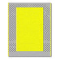 Vibrant Yellow Geometric Border Rug