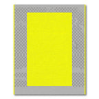 Vibrant Yellow Geometric Border Rug
