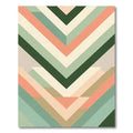 Striped Chevron Peach Mint Geometric Rug