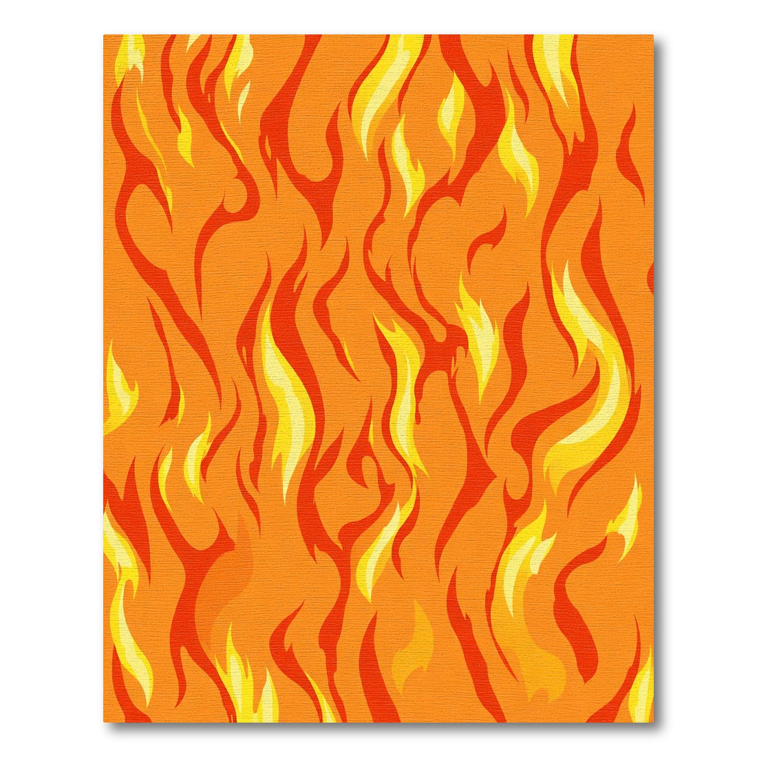 Fiery Orange Red Yellow Flame Rug