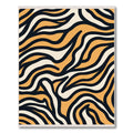 Orange Black Cream Zebra Stripes Rug