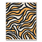 Orange Black Cream Zebra Stripes Rug