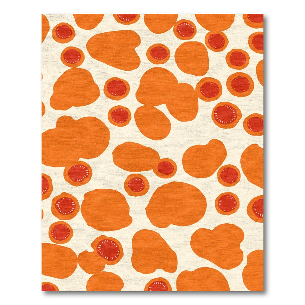 Bold Orange Red Slice Scattered Rug