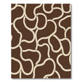 Brown Cream Organic Abstract Flow Rug