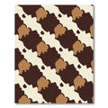 Brown Cream Blotched Diagonal Waves Rug
