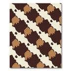 Brown Cream Blotched Diagonal Waves Rug