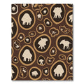 Brown Beige Organic Animal Shapes Rug