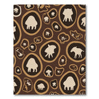 Brown Beige Organic Animal Shapes Rug