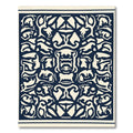 Navy Cream Symmetrical Abstract Forms Rug