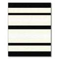 Bold Black Cream Horizontal Stripe Rug