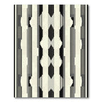 Monochromatic Abstract Geometric Stripe Rug
