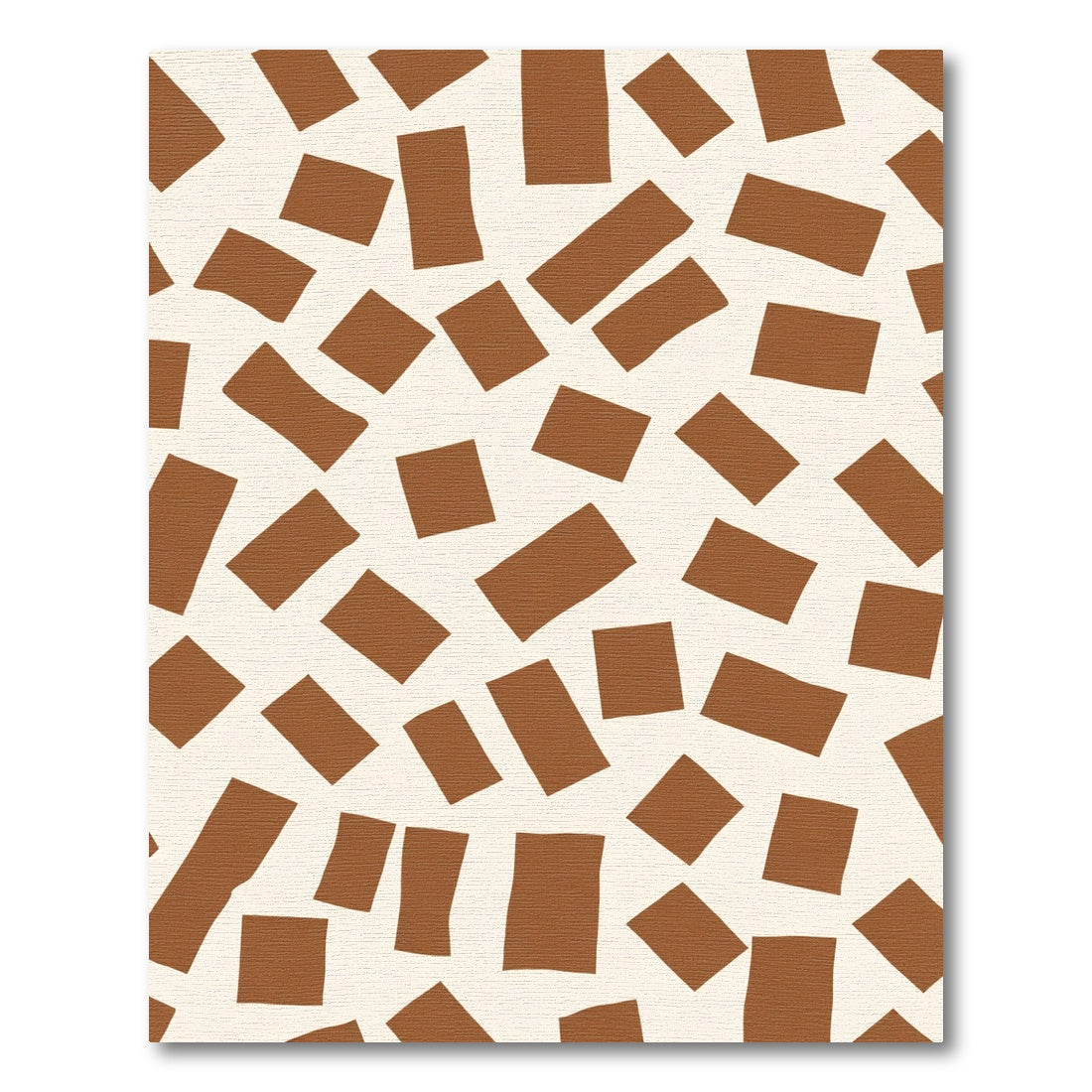 Terra Cotta Scattered Rectangles Rug