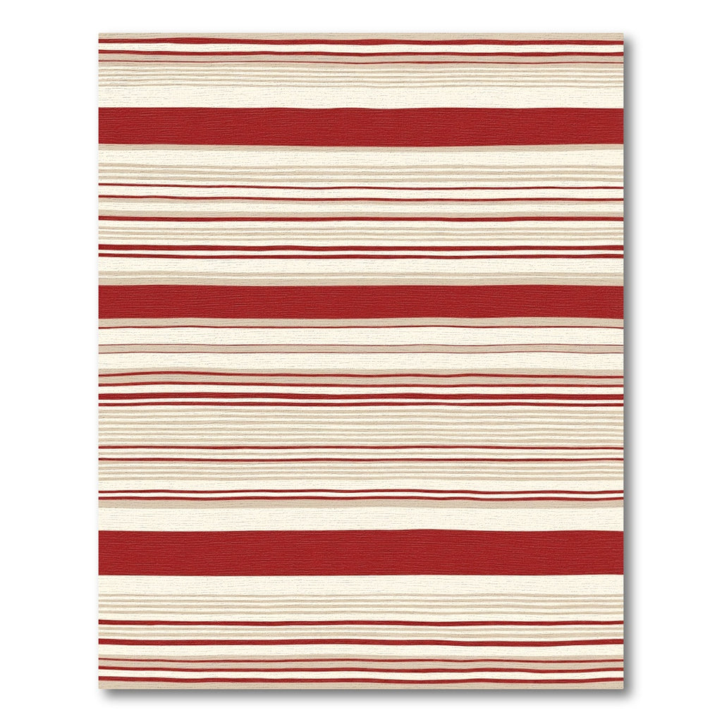 Crimson Tan Stripe Rug