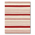Crimson Tan Stripe Rug