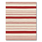 Crimson Tan Stripe Rug