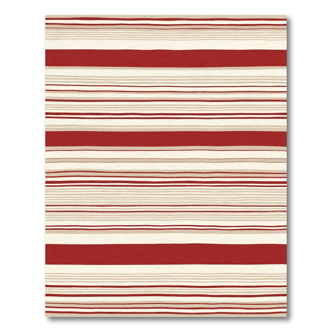 Crimson Tan Stripe Rug
