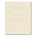 Earthy Beige Diamond Geometric Lattice Rug