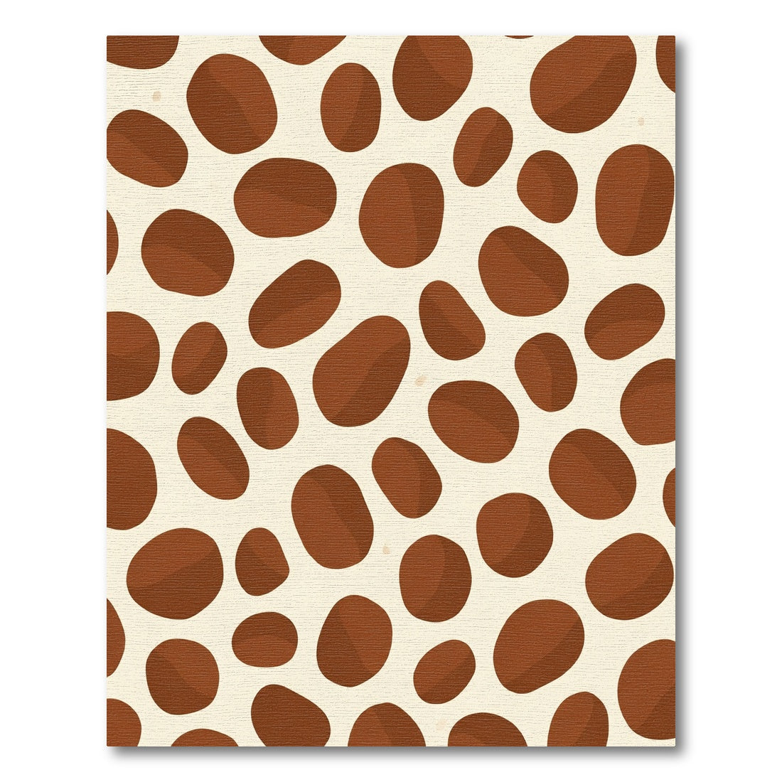 Earthy Brown Spotted Organic Rounds Rug