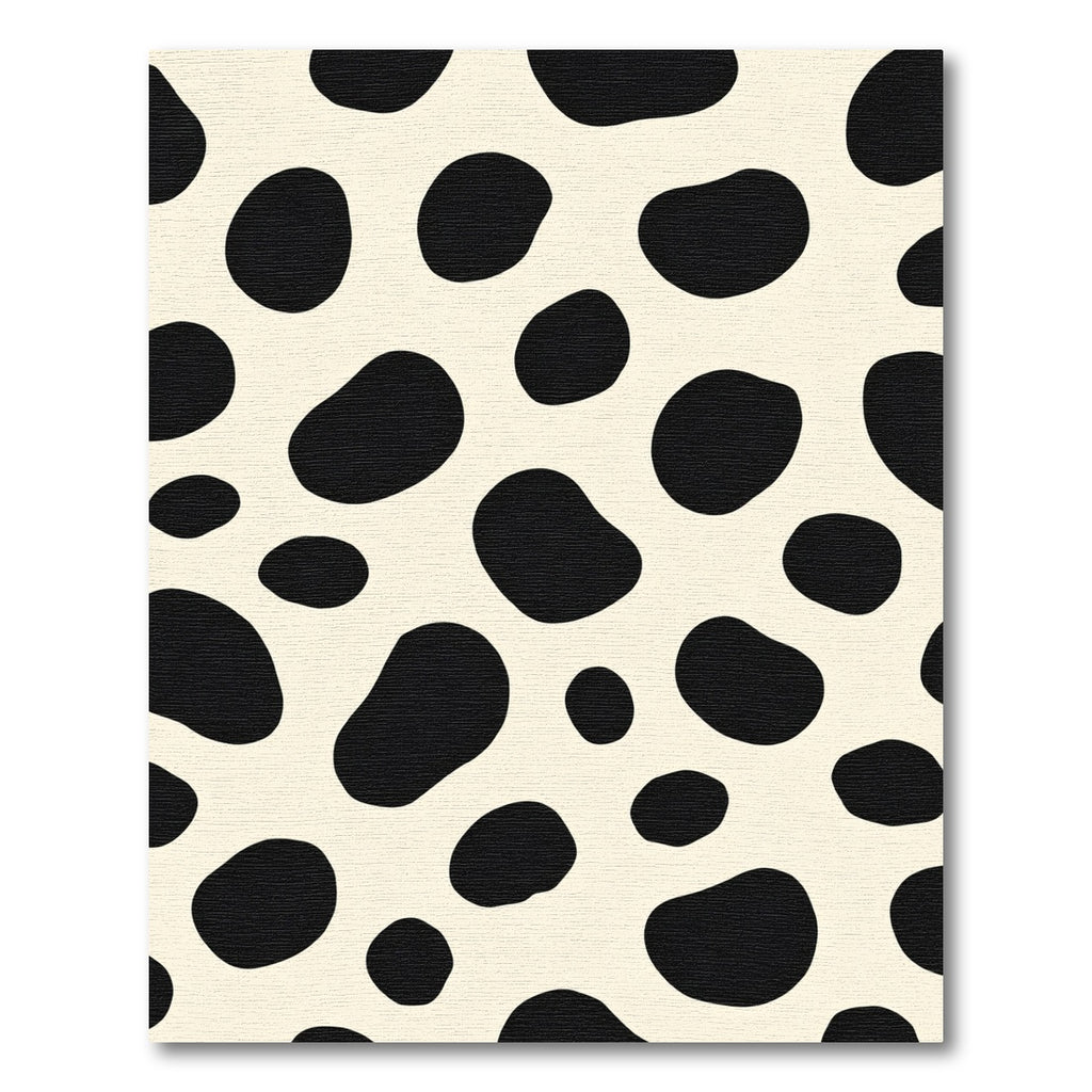 Black Cream Blob Spot Rug