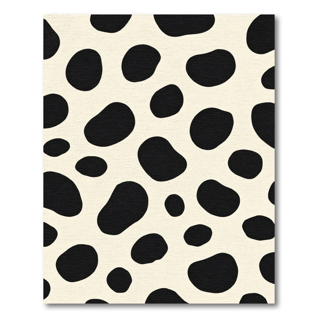 Black Cream Blob Spot Rug