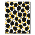 Bold Black Yellow Organic Dots Rug