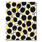 Bold Black Yellow Organic Dots Rug