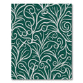 Deep Forest White Swirl Floral Rug