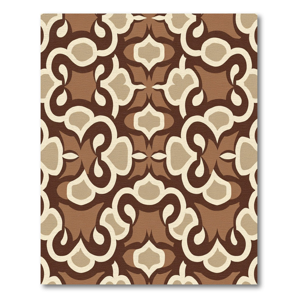 Mid-century Brown Abstract Amoeba Rug