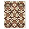 Mid-century Brown Abstract Amoeba Rug
