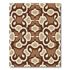 Mid-century Brown Abstract Amoeba Rug