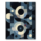Abstract Geometric Circles and Squares Rug