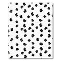 Monochrome Abstract Floral Scatter Rug