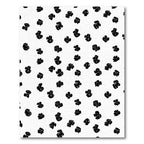Monochrome Abstract Floral Scatter Rug