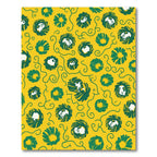 Enchanting Yellow Green Floral Swirls Rug