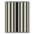 Cream Black Vertical Stripe Rug