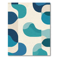 Mid Century Modern Blue Wave Abstract Rug