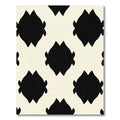 Cream Black Floral medallion Rug